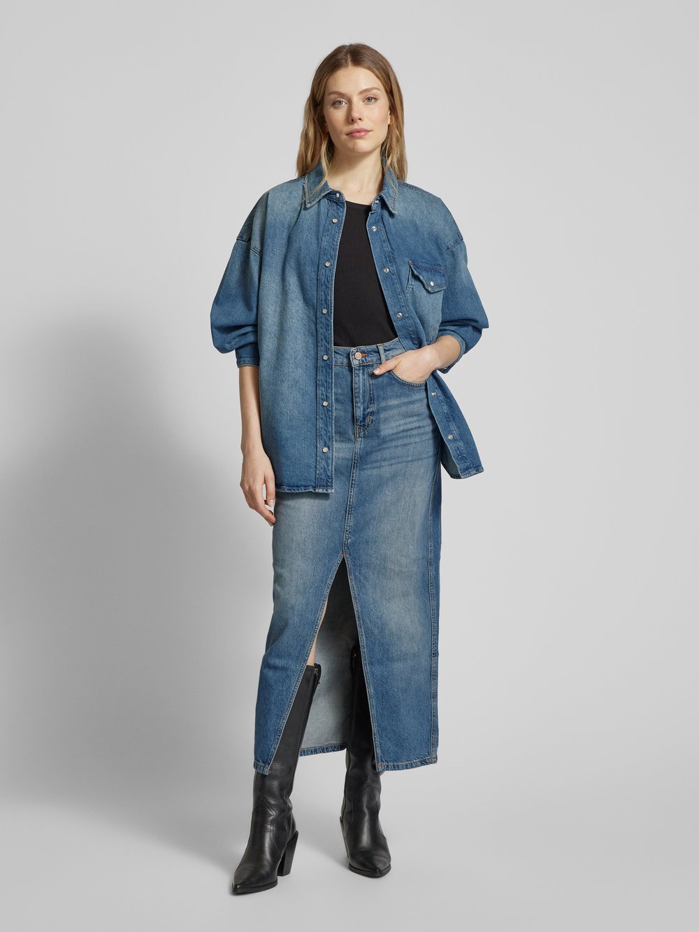 

Юбка джинсовая с разрезом Scotch & Soda