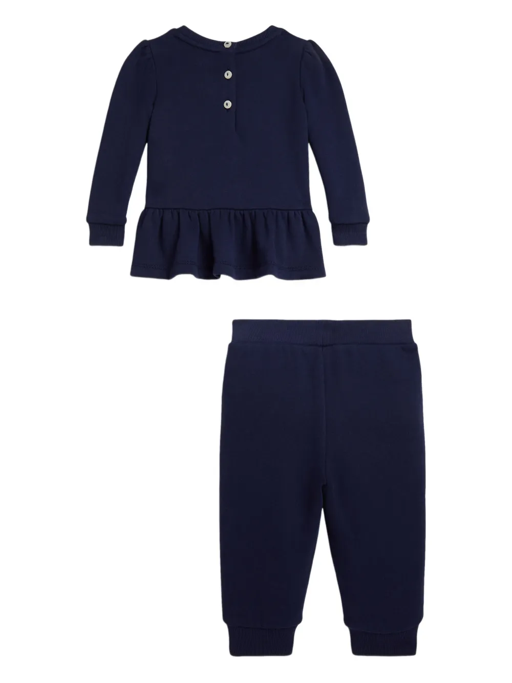 Спортивный костюм с оборками и принтом Teddy Bear POLO RALPH LAUREN KIDS, синий — фото 2