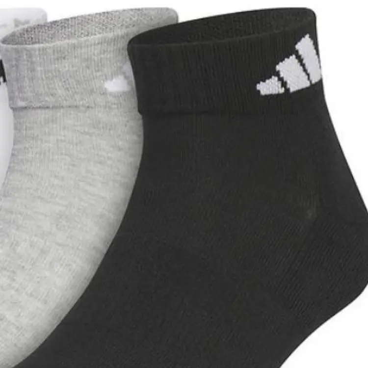 Женские носки до щиколотки 3 пары Adidas, серый — фото 3