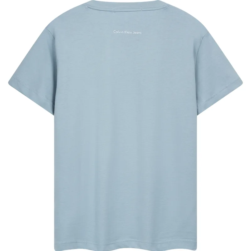 Calvin Klein Футболка Unisex Blue Crew Neck Moderate Straight Fit — фото 3