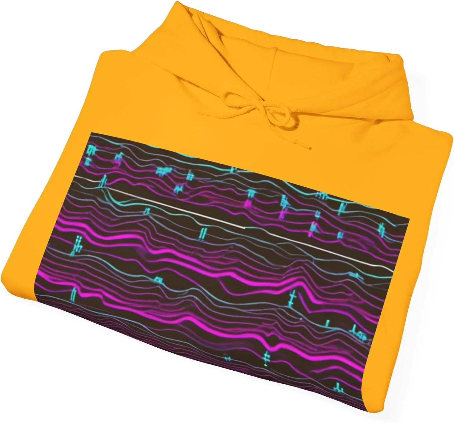 boostlete-pr-season-pattern-audio-badge-0263 — Толстовка с капюшоном унисекс из плотной смесовой ткани (Gildan) — фото 4