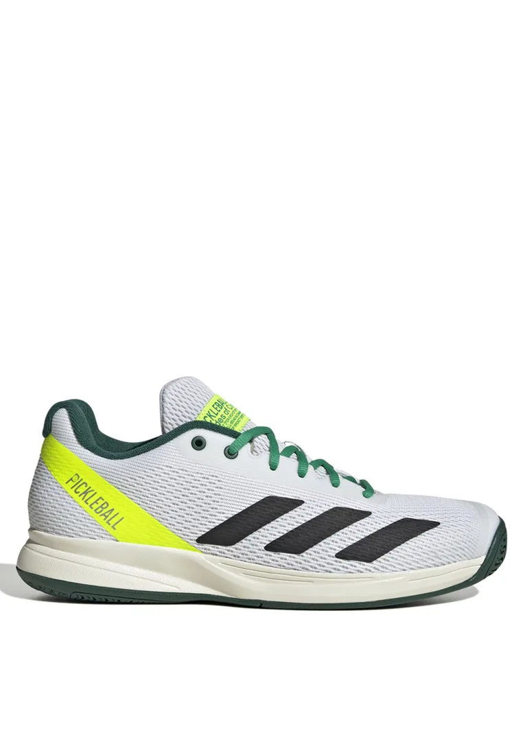 Мужские кроссовки для пиклбола, Pickleball Shoes Adidas, белый/черный/зеленый