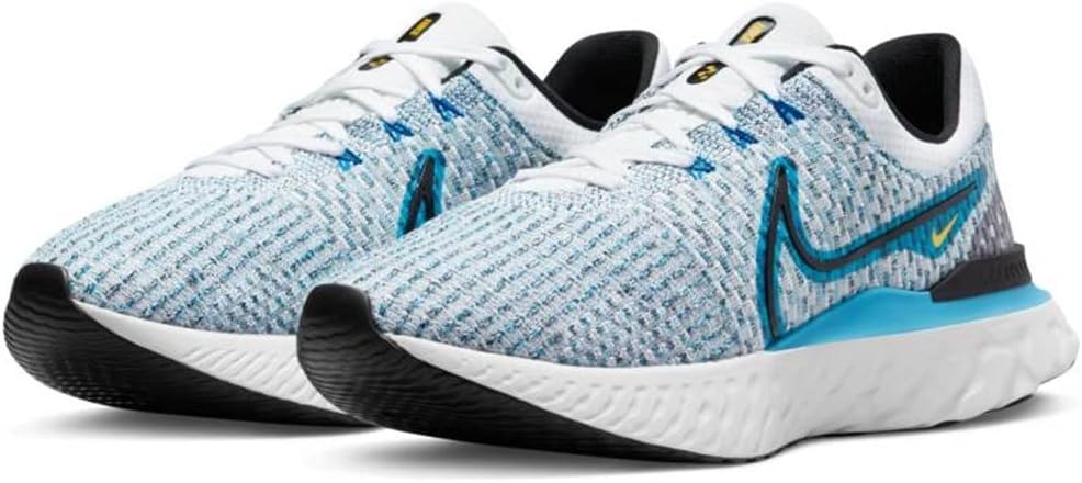 Мужские беговые кроссовки Nike CD4371, белый/черный/синий — фото 3