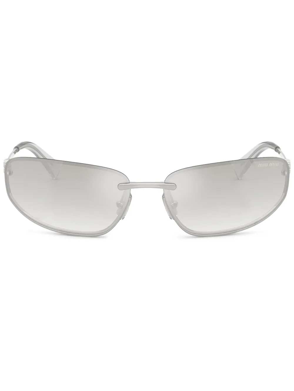 

Солнцезащитные очки-маска Miu Miu Eyewear, серебяный