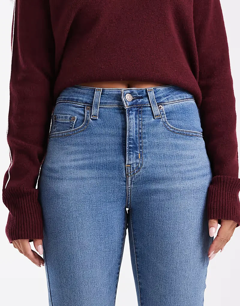 Джинсы Levis 725 с расклешенными штанинами и высокой посадкой Levi's, темно-синий — фото 4