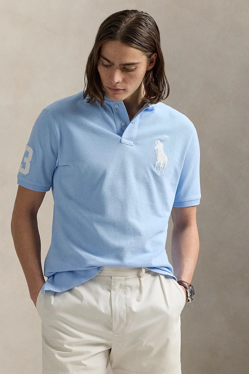 

Хлопковое поло Polo Ralph Lauren, синий