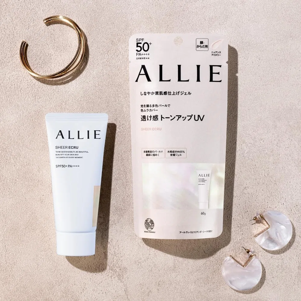 Солнцезащитный гель ALLIE Chrono Beauty Tone Up UV 03 SPF50+ PA+++ нюансовый слоновой кости 60 г — фото 3