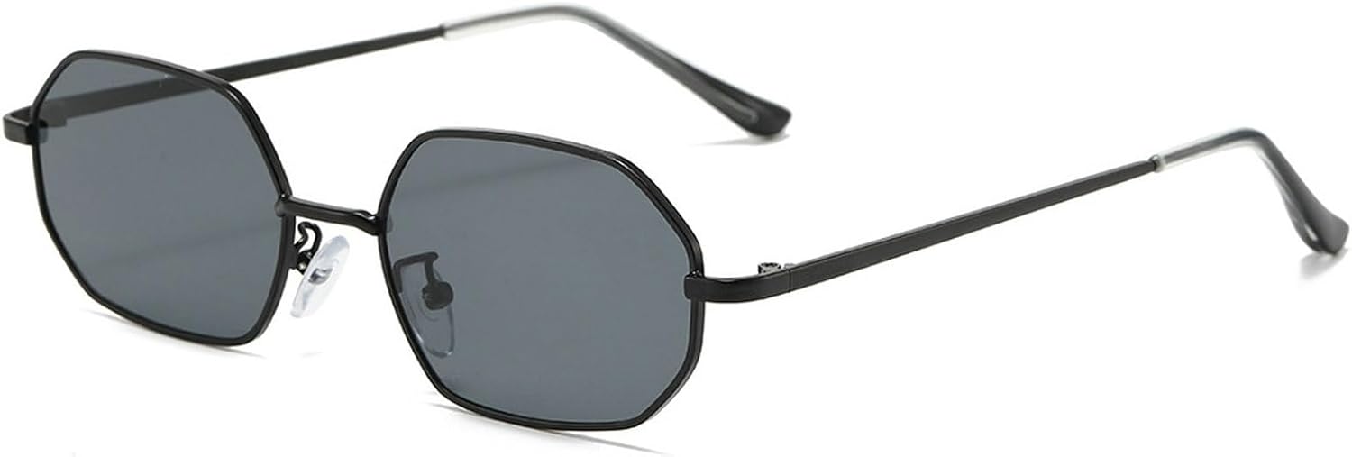 

Модные металлические многоугольные солнцезащитные очки для женщин и мужчин, золотистые, винтажные, неправильной формы, маленькие, ретро, ​​шестиугольные солнцезащитные очки mincl, C7