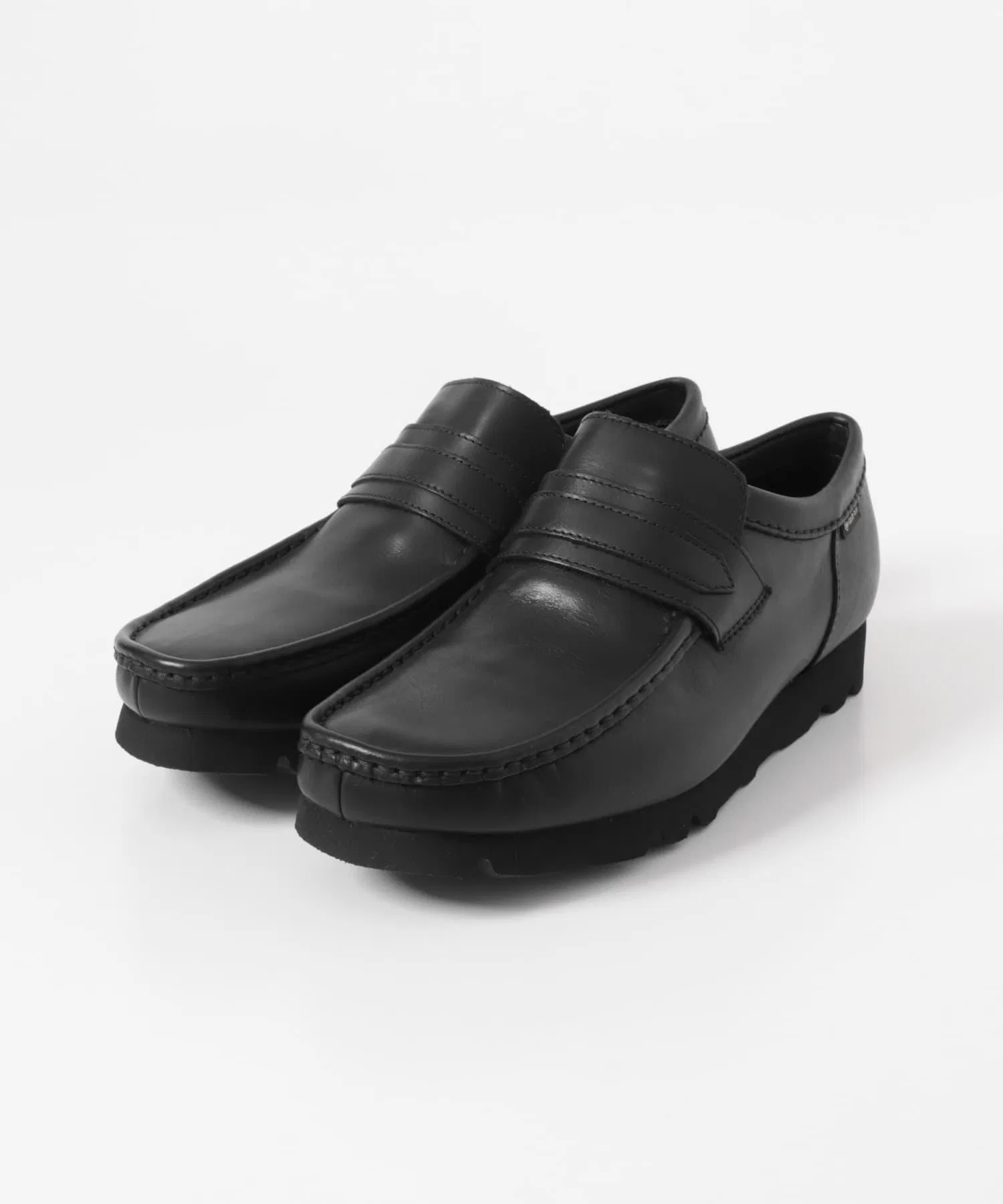 Мужские кожаные лоферы Clarks WALLA LOAFER GTX чёрные — фото 2