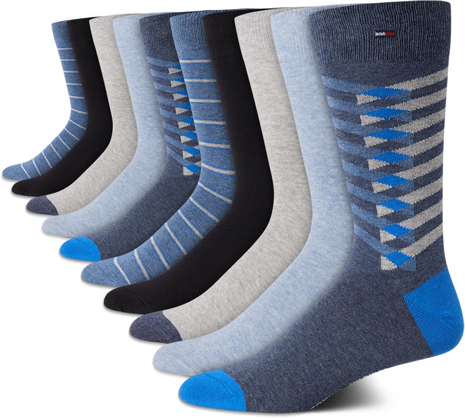 

Мужские повседневные носки Tommy Hilfiger из мягкой хлопковой смеси - 10 пар, Dark Denim