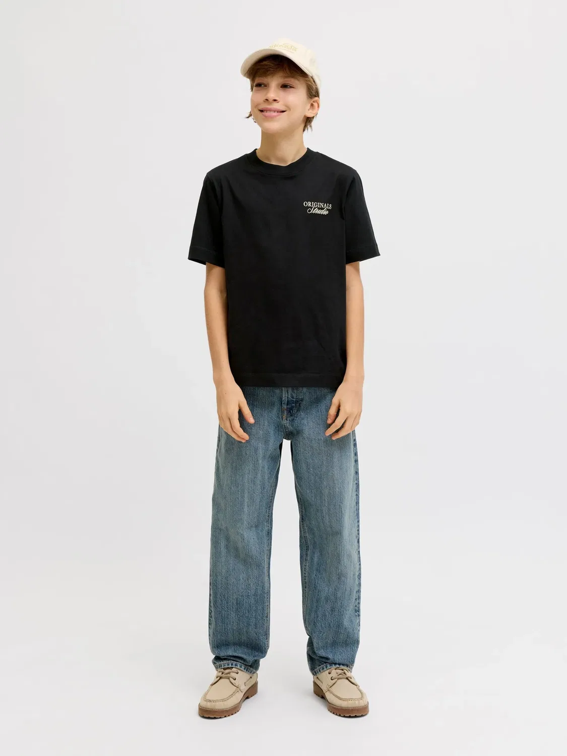 Футболка хлопковая JACK & JONES Junior, черный — фото 4