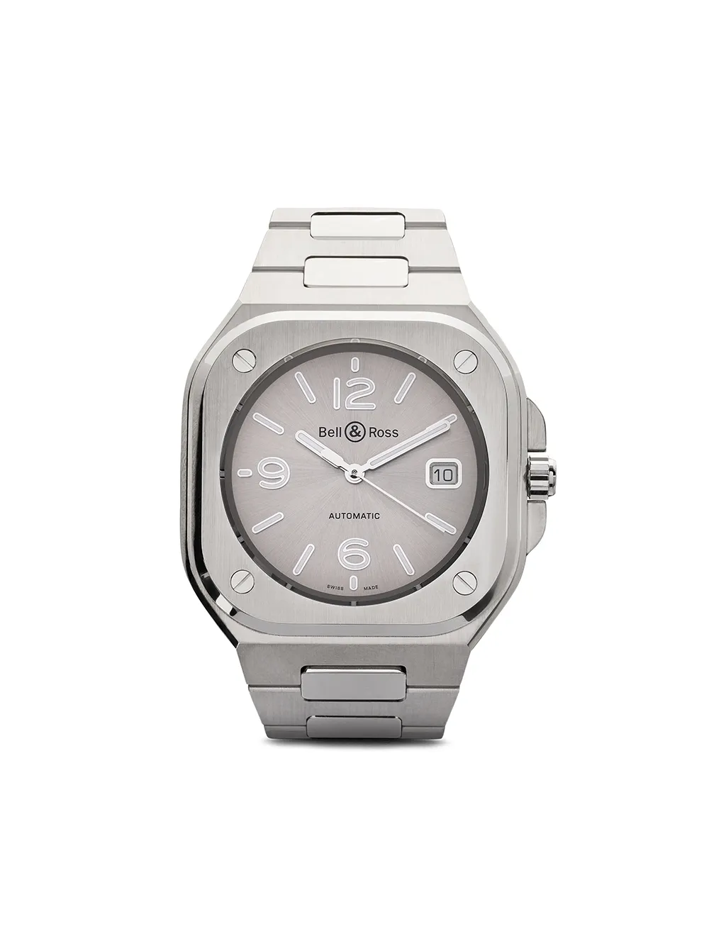 

Наручные часы BR 05 Grey Steel 40мм Bell & Ross, серебяный