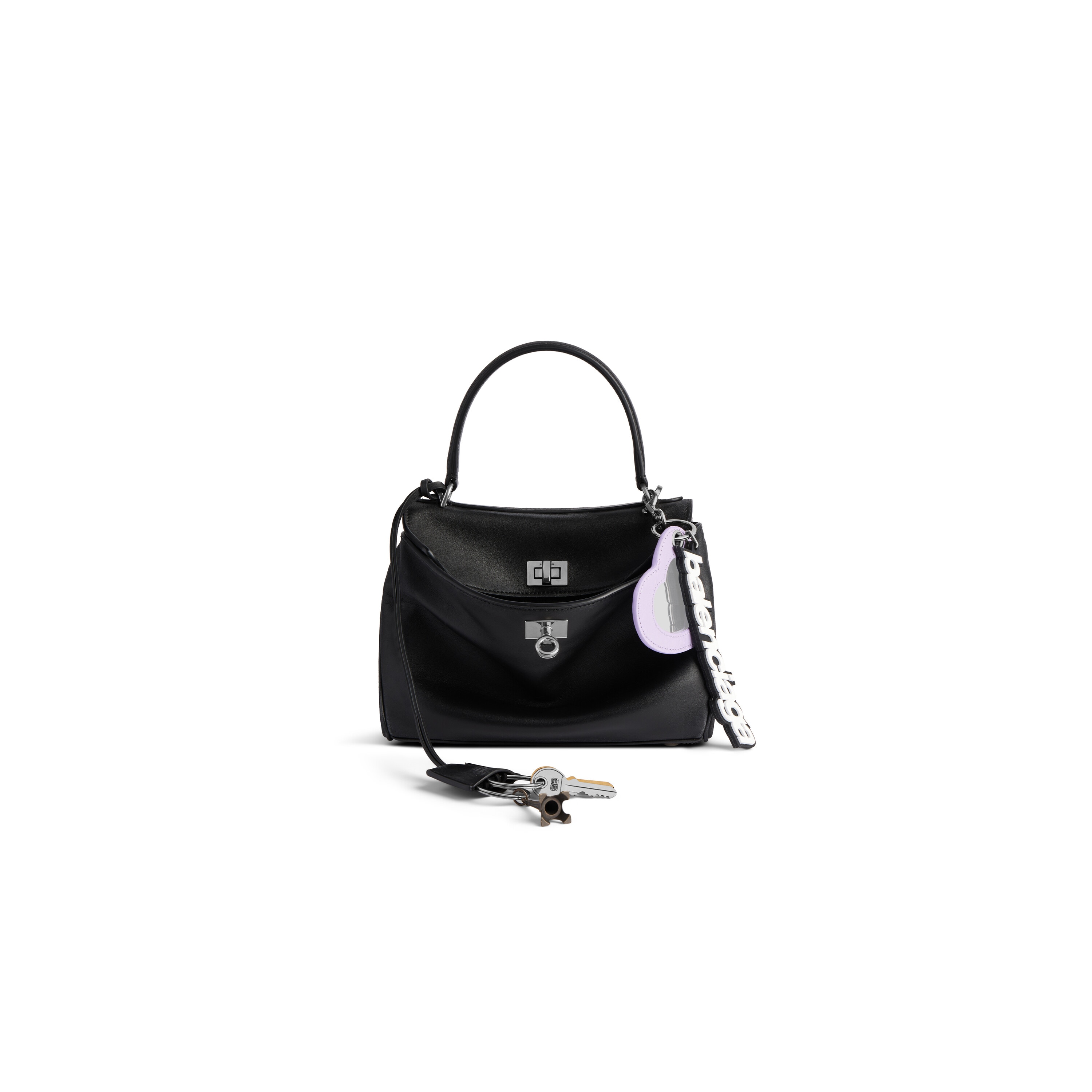 

Мини-сумочка Rodeo с эффектом использования и подвесками BALENCIAGA, черный