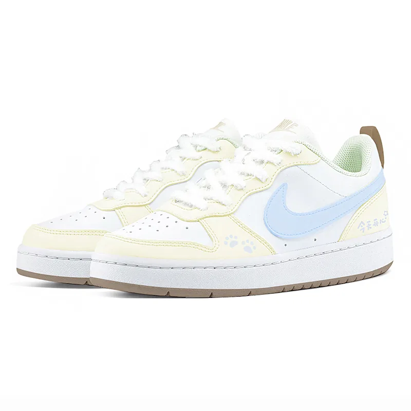 Кроссовки детские Nike Court Borough Meow Paw Wishes Low Top Custard — фото 4