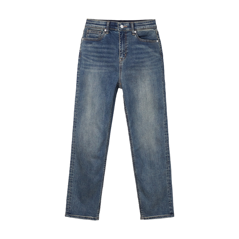 

Джинсы женские Moderate Straight Fit SPAO, светло-indigo