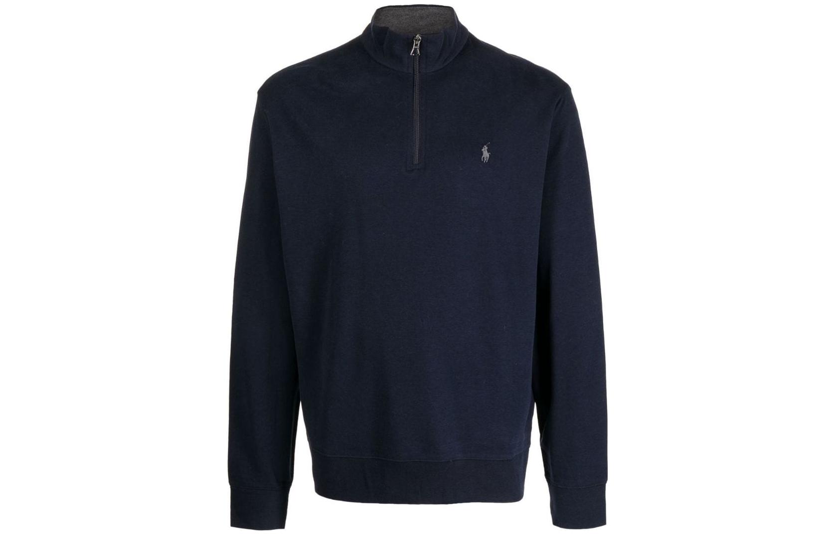 Jersey Quarter zip Pullover Polo Ralph Lauren, синий — фото 3
