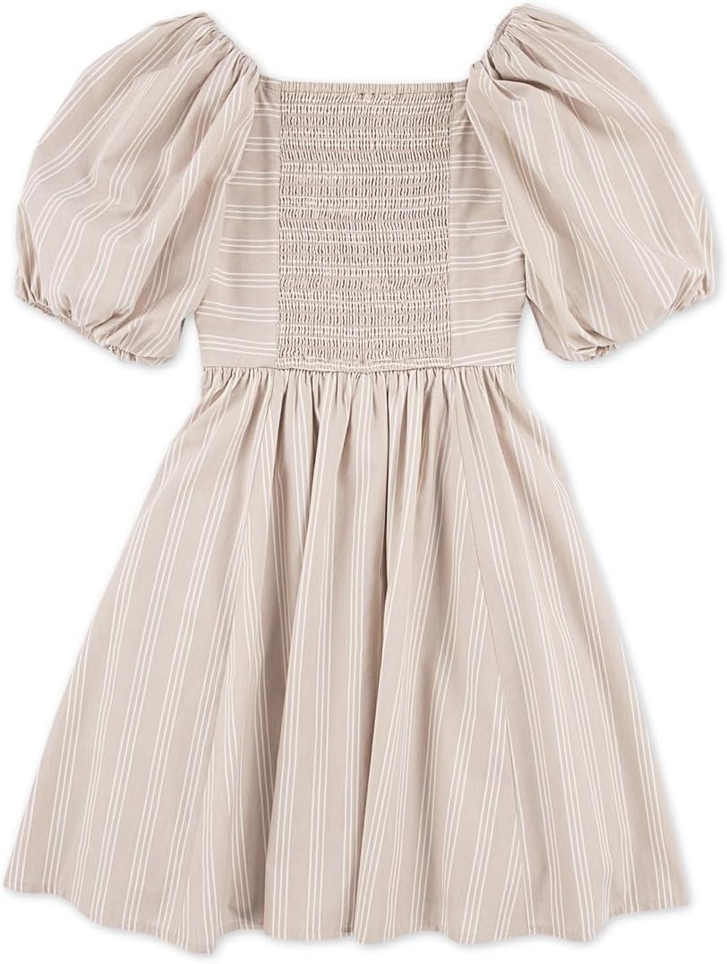 Мини-платье Emerson с рукавами-фонариками abercrombie kids, Simply Taupe — фото 2