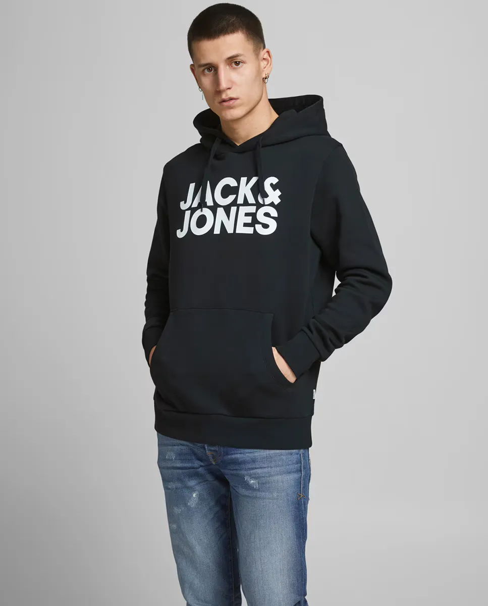 

Комплект из двух черных мужских толстовок с капюшоном Jack & Jones, черный