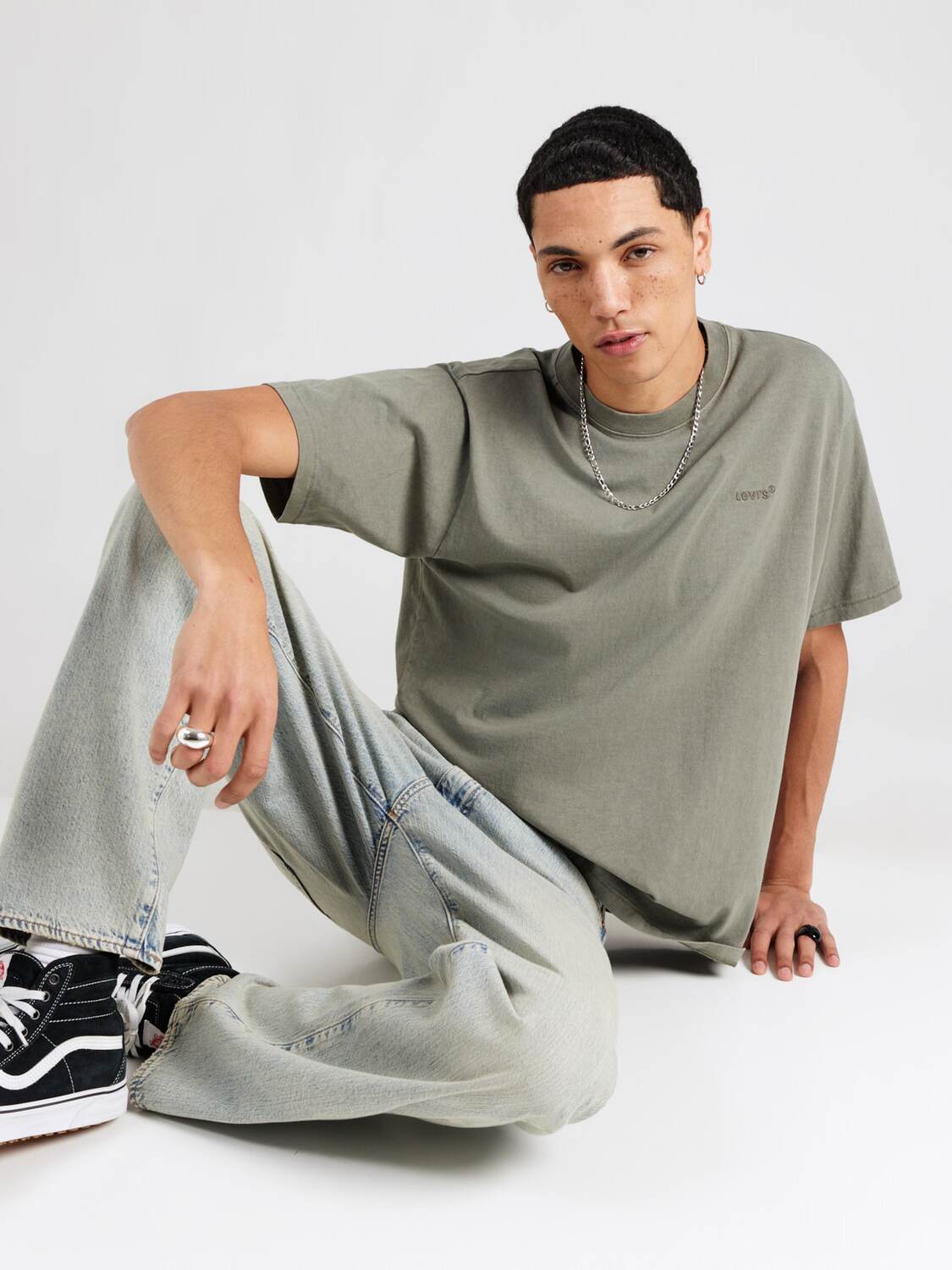 LEVI'S  Футболка 'Red Tab Vintage Tee' в пастельно-зеленом цвете — фото 3