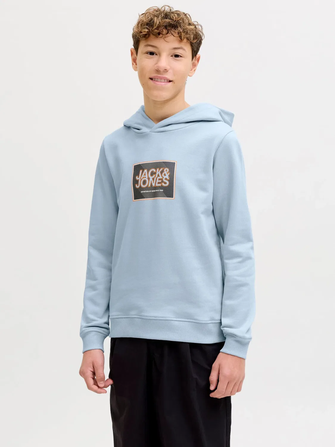 Капудиновер хлопковый JACK & JONES Junior, голубой — фото 3