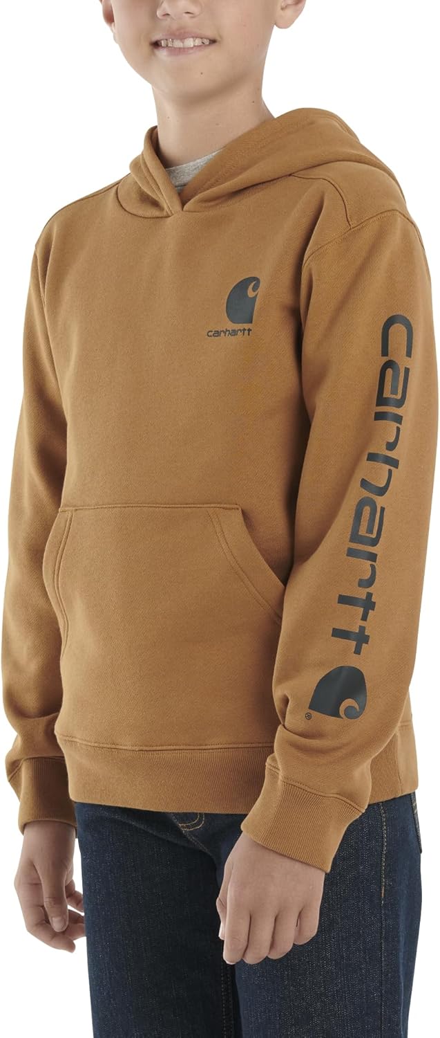 Детская толстовка Carhartt CA6272 с длинными рукавами и принтом - для мальчиков, Carhartt Brown — фото 2