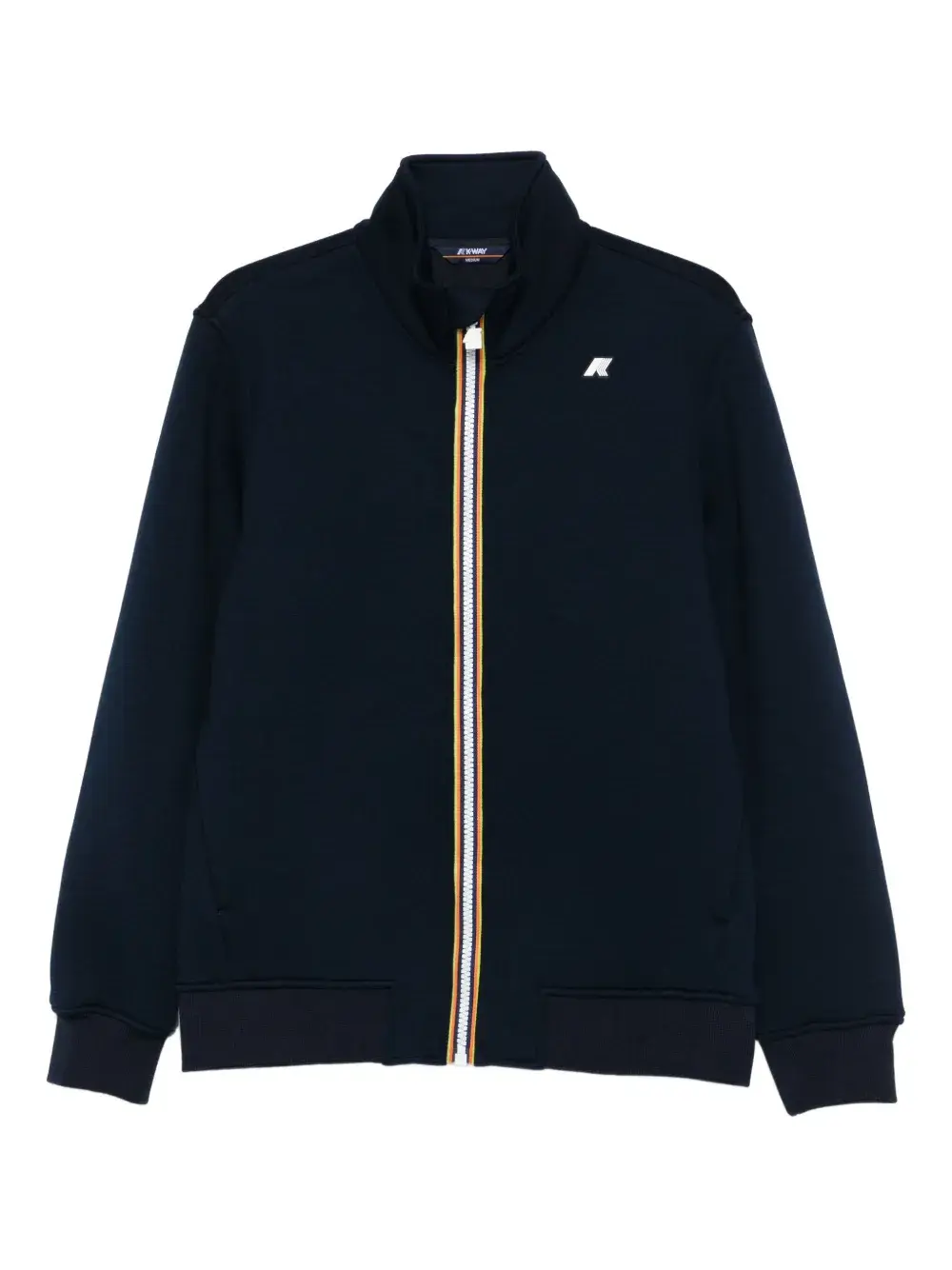 

Свитер на молнии с подолом в рубчик K-Way, синий