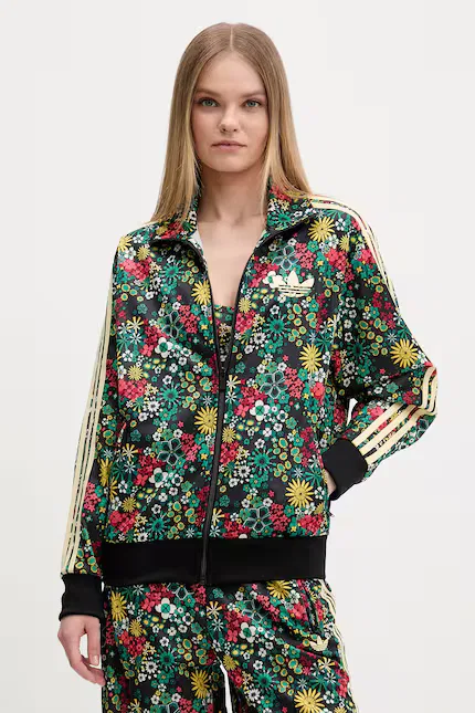 Толстовка на молнии с принтом Firebird Adidas Originals, черный