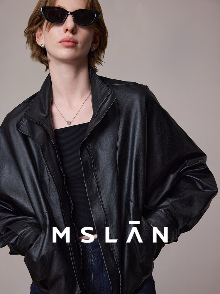 

Куртка кожаная MSlan Dupont короткая, черный