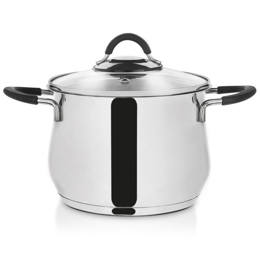 

Кастрюля ORION стальная с крышкой DALIE 18 см 3,5л для индукционной газовой плиты