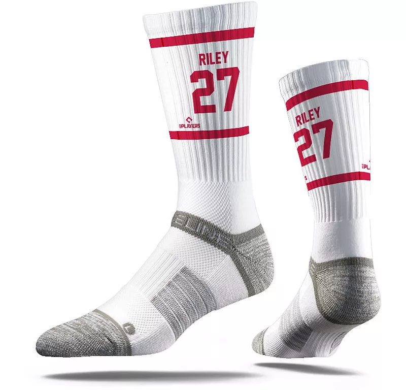 

Мужские носки Strideline Atlanta Braves Austin Riley Premium Crew Sock