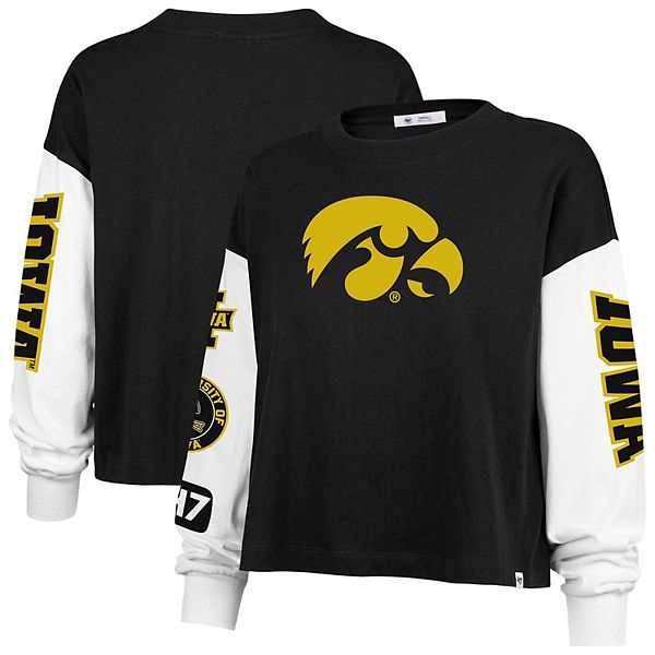 

Женская футболка '47 Iowa Hawkeyes Sydney с длинным рукавом черного цвета 47 Brand, Черный, Женская футболка '47 Iowa Hawkeyes Sydney с длинным рукавом черного цвета 47 Brand