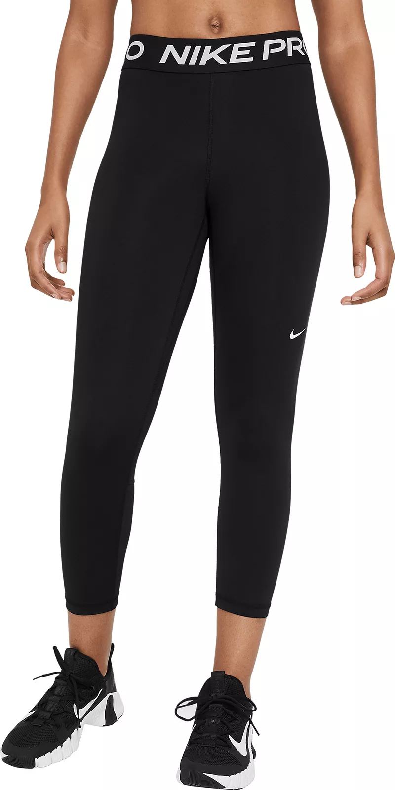 

Женские леггинсы Nike Pro (большие размеры), черный/белый