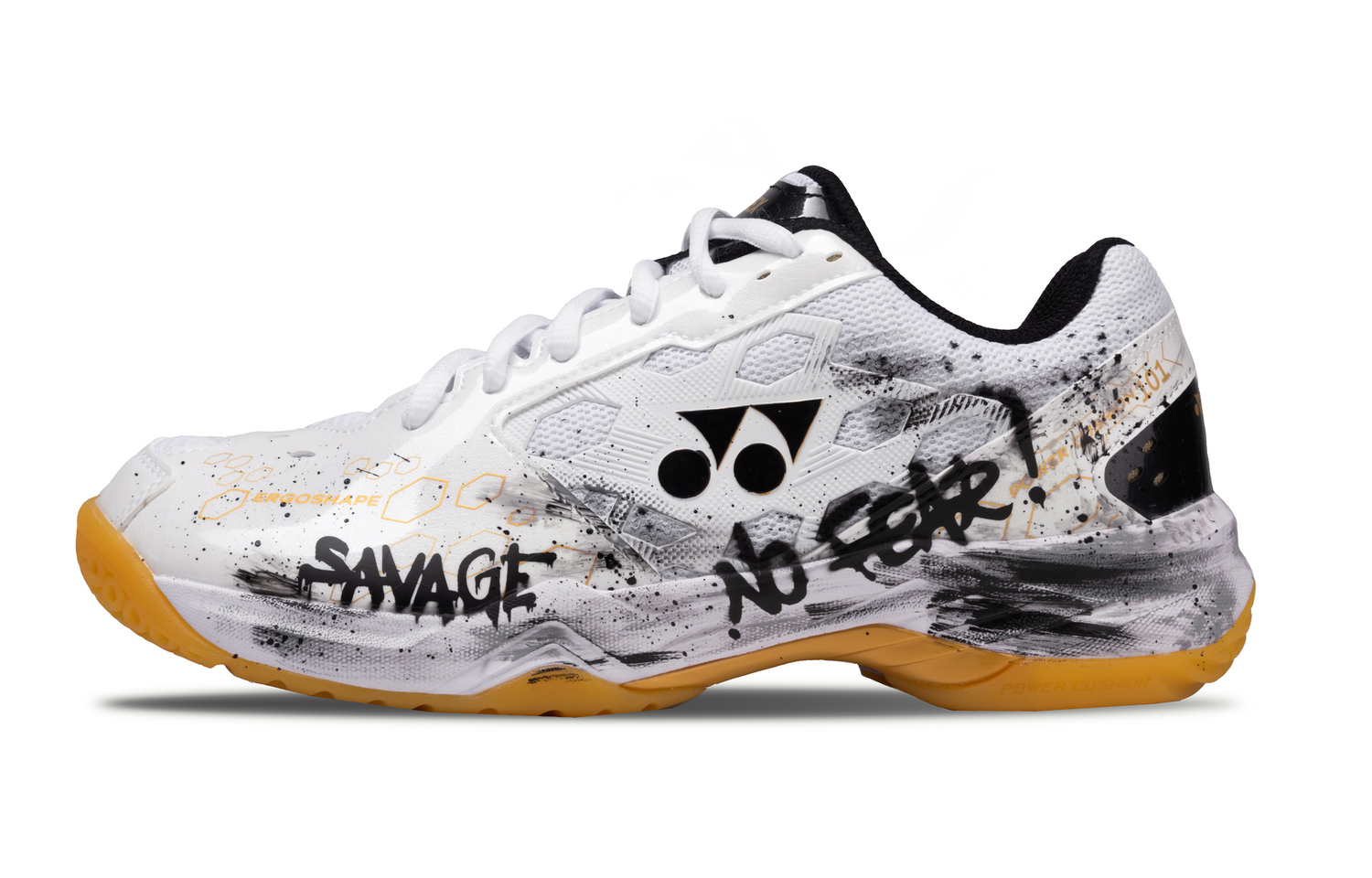 

Кроссовки для бадминтона low top unisex с технологией power cushion, устойчивые к истиранию и амортизирующие YONEX, белый