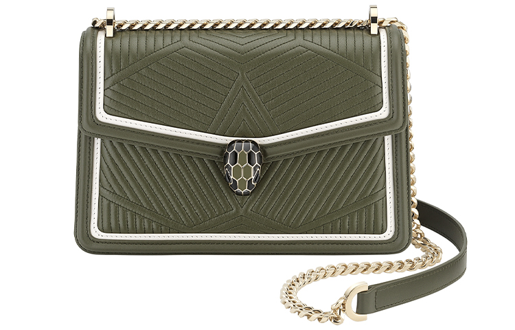 

BVLGARI Сумка-рюкзак Serpenti Diamond Blast кожаная женская