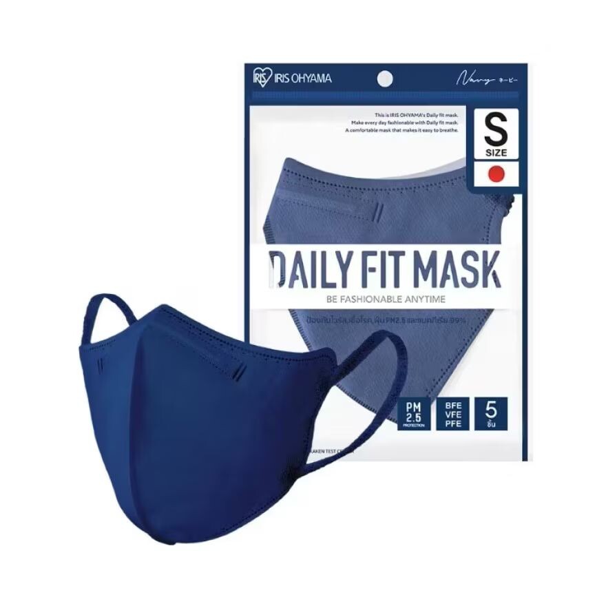 

Iris Ohyama Маска для лица Daily Fit, размер S (темно-синий), 5 шт, ์NAVY BLUE