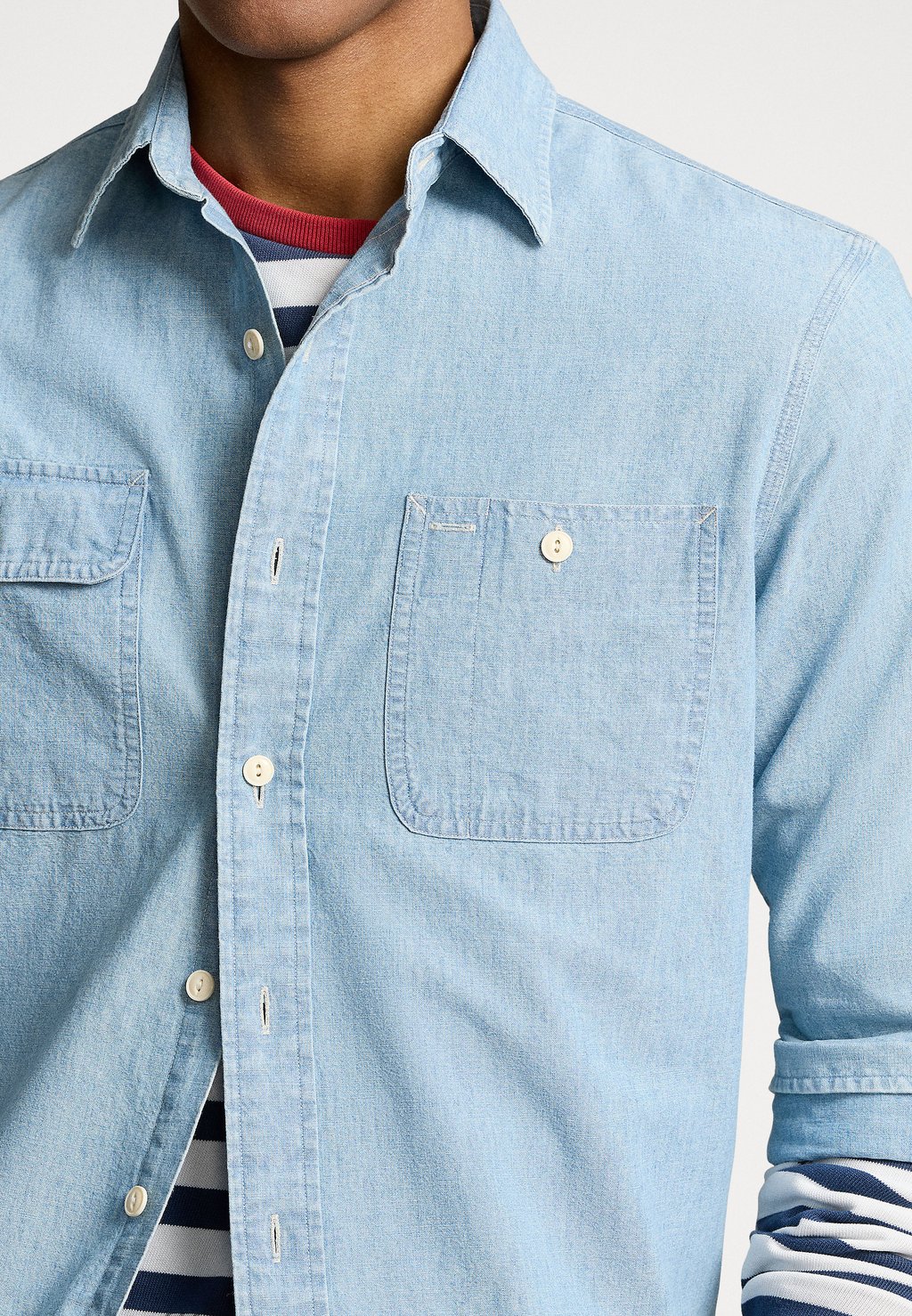 

Рубашка CLASSIC FIT CHAMBRAY WORKSHIRT Polo Ralph Lauren, синий