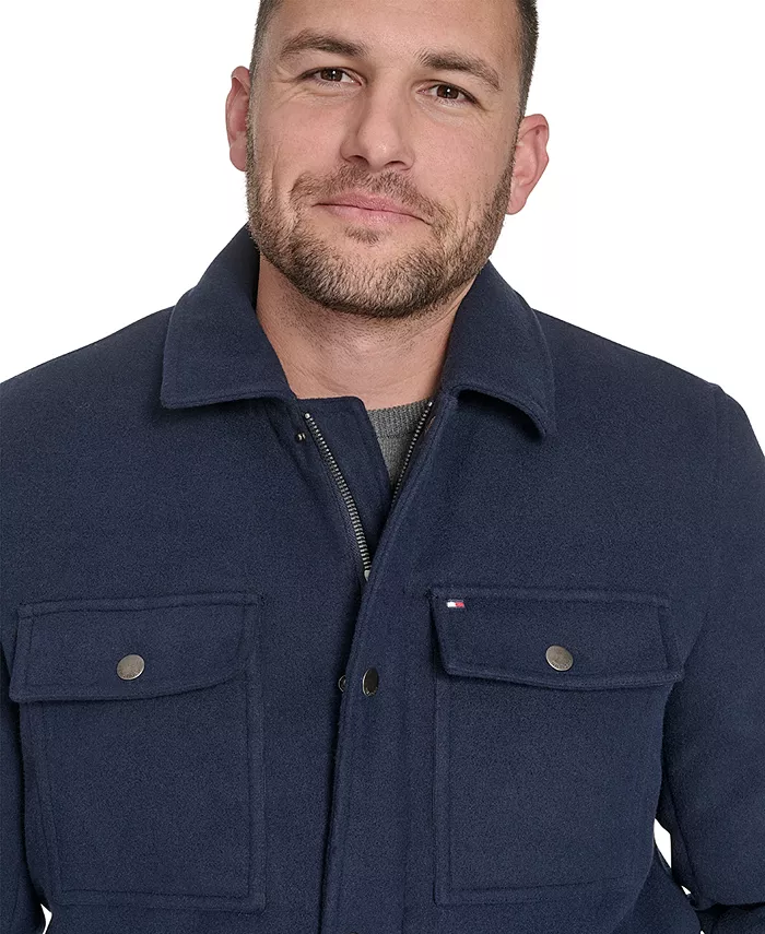 Мужская куртка Field из шерстяной смеси Tommy Hilfiger, синий — фото 4