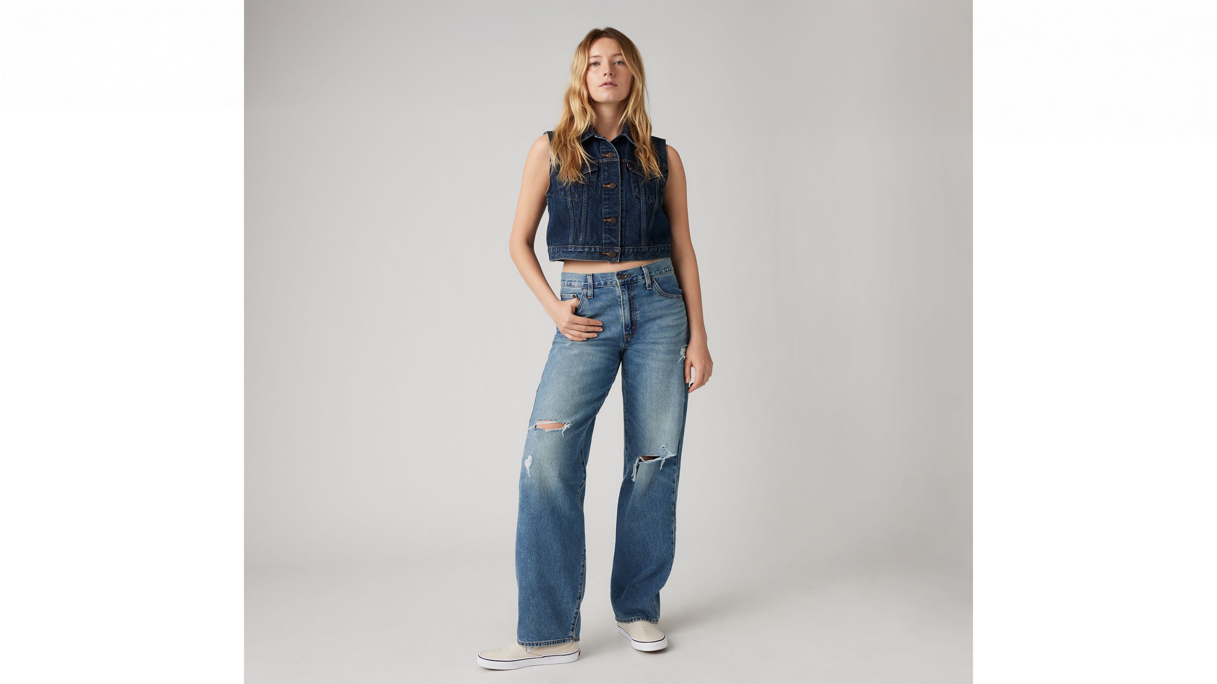 

Женские джинсы Baggy Dad Levi's, цвет She Said Why - Dark Wash