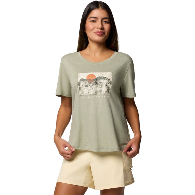 

Рубашка Ruby Springs с графическим круглым вырезом, размер SS Columbia, цвет safari, wanderlust