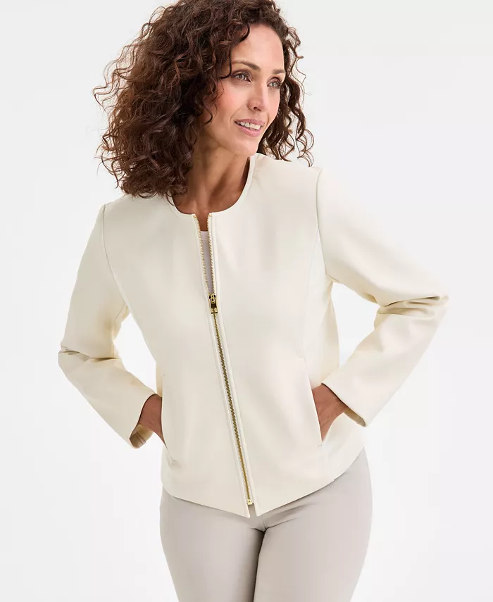 

Женская куртка из искусственной кожи Jm Collection, белый