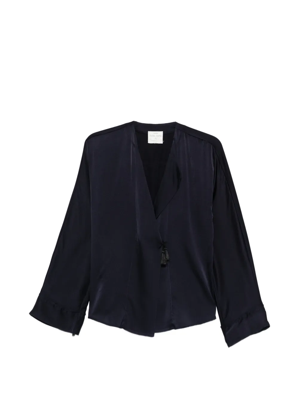 

Топ с V-образным вырезом и кисточками Forte Forte, синий