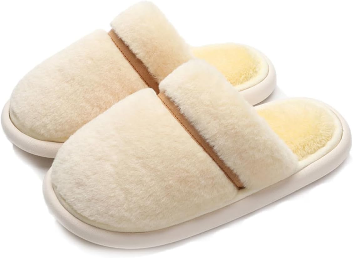 

Домашние тапочки Cliont для женщин и мужчин с мемори-пеной, удобные, теплые и нескользящие, белый