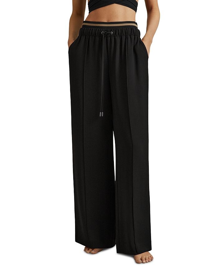 

Брюки REISS Fleur с поясом без застежек, черный