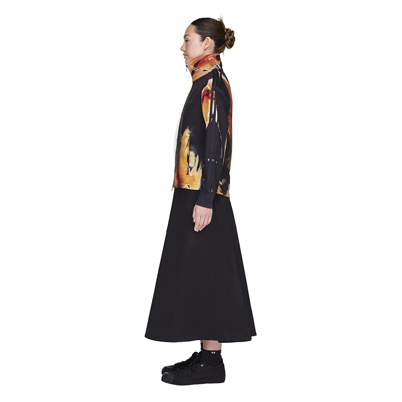 Y-3 Куртка Y 3 с молнией и абстрактным принтом, Black Print — фото 3