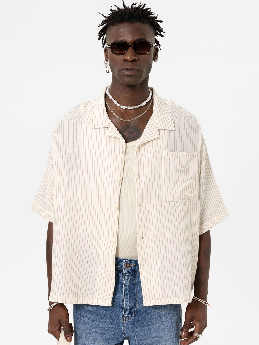

Рубашка на пуговицах VAMOS CLO Comfort fit Button Up Shirt, бежевый