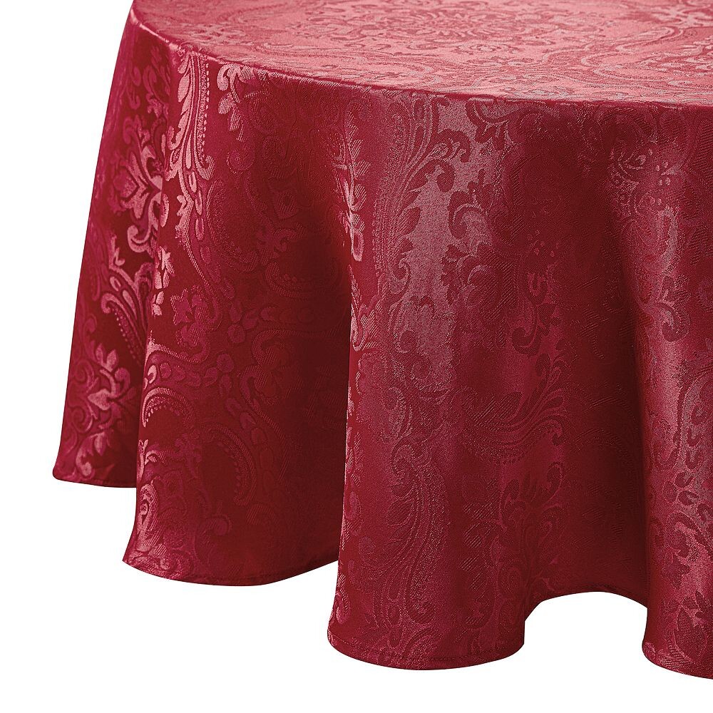

Elrene Home Fashions Caiden Elegance Дамасская круглая скатерть, красный