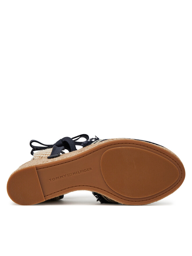 Эспадрильи Fringe Canvas High Wedge FW0FW08878 Tommy Hilfiger, синий — фото 4
