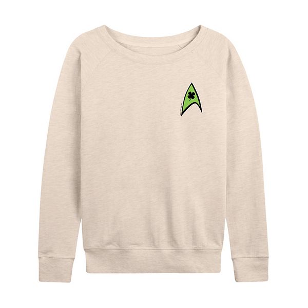 

Женская футболка с длинным рукавом Star Trek Starfleet Clover Logo French Terry Licensed Character, Beige