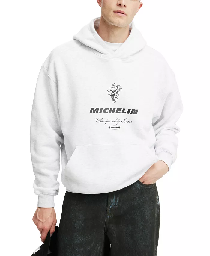 

Мужская худи Michelin Box Fit COTTON ON, серебряный
