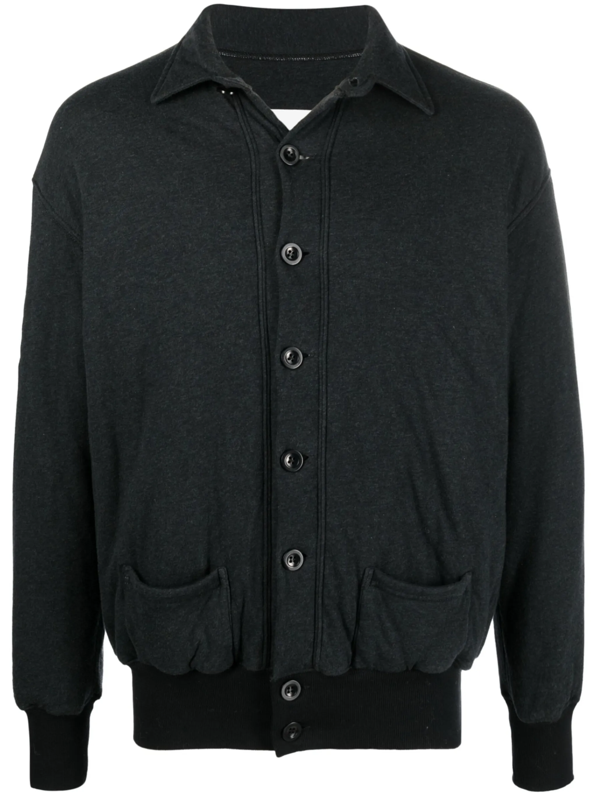 

Куртка-рубашка с нашивкой-логотипом Maison Margiela, серый